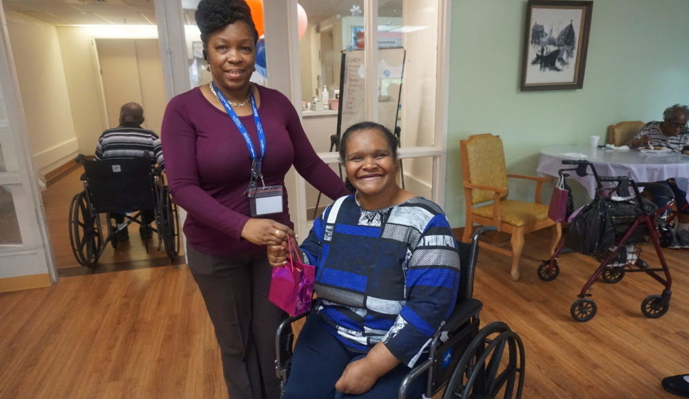 Extended Care Adopt-A-Resident Day Yonette Semple with Resident Extended Care Adopt-A-Resident Day Yonette Semple with Resident